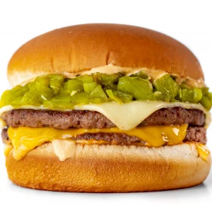 Vegan Green Chile Double Burger